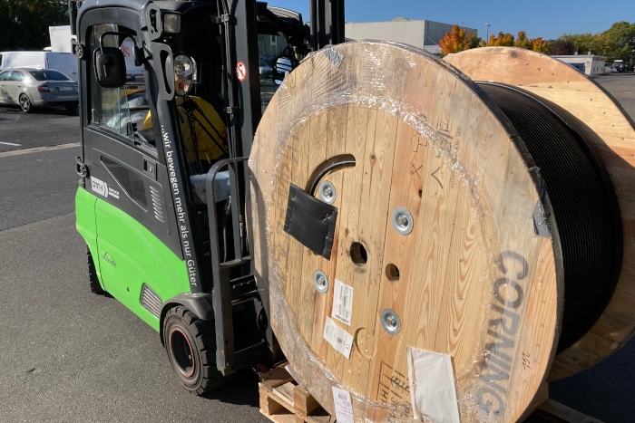 Auslagerung einer Glasfaserleitung für ein Serverzentrum © DTH Service GmbH- Maintal