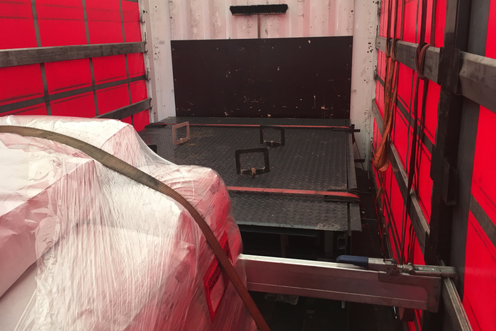 Eine Auffahrrampe als Teilladung © DTH Service GmbH- Maintal Eine Auffahrrampe als Teilladung